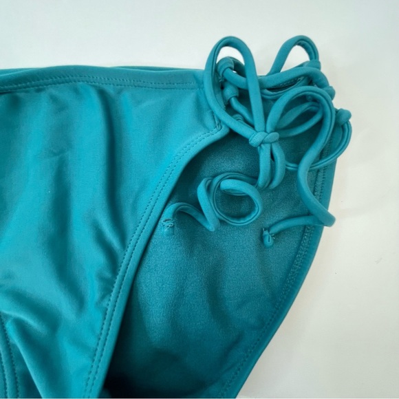 Hula Honey Swim Suit Bikini Set Green Teal String Closure Junior Size Small - Picture 4 of 11